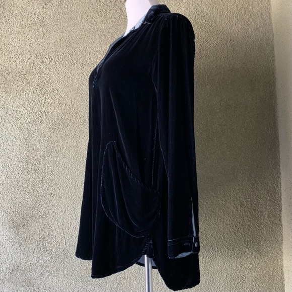 “CP Shades” Teton Dark Navy Velvet Tunic NWT $256 size XS - Picture 7 of 12
